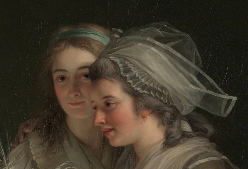 Autoritratto con due allieve - dettaglio, Metropolitan Museum of Art, New York
